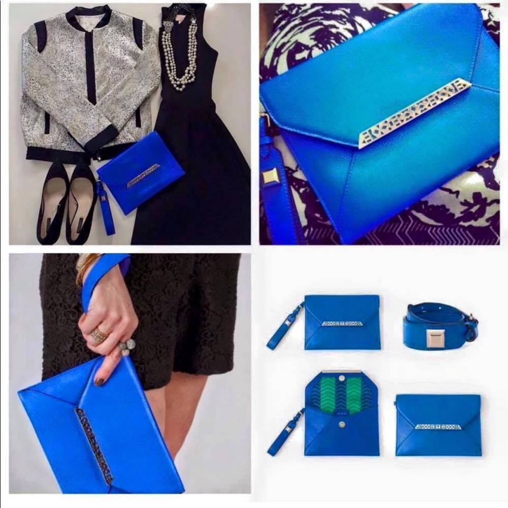 Stella and Dot beautiful Blue clutch